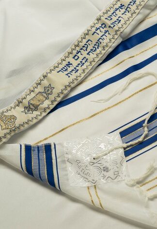 Talliet Acryl Blauw/Goud 140x190