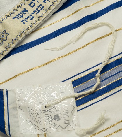 Talliet Acryl Blauw/Goud 140x190 - Afbeelding 2