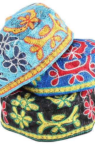 Bukharian Kippah 18cm Blauw